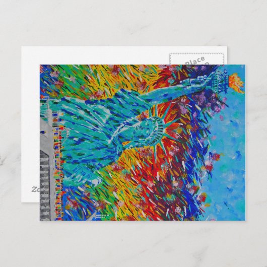 Vrijheid van vrijheid briefkaart (Voorkant / Achterkant)