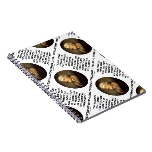 Vrijheid van vrijheid van godsdienst Jefferson Notitieboek (Rechterzijde)