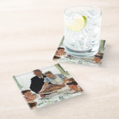 Vrijheid van wil glazen onderzetter (Schuin)