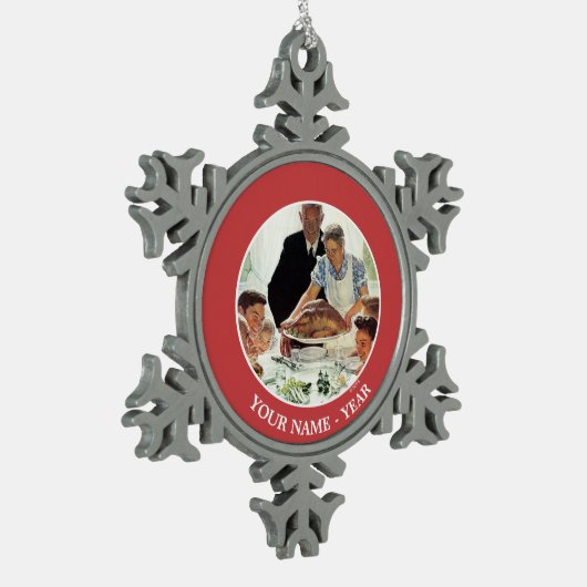 Vrijheid van wil tin sneeuwvlok ornament (Links)