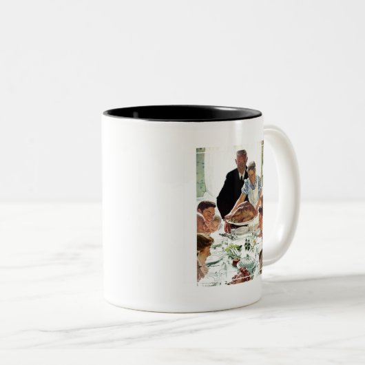 Vrijheid van wil tweekleurige koffiemok (Voorkant rechts)