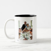 Vrijheid van wil tweekleurige koffiemok (Links)