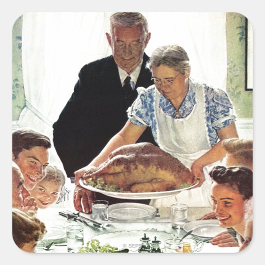 Vrijheid van wil vierkante sticker (Voorkant)