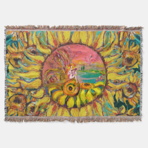 VRIJHEID VAN ZONLOWERS DIE LYRA Fantasy Floral SPE Deken