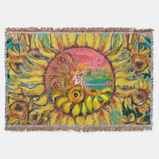 VRIJHEID VAN ZONLOWERS DIE LYRA Fantasy Floral SPE Deken (Voorkant)