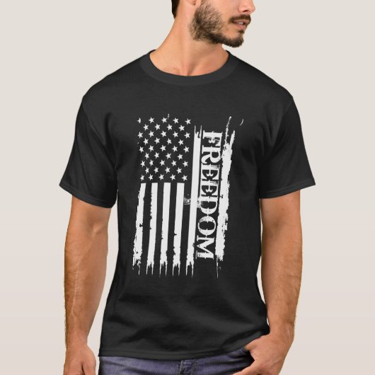 Vrijheid Verenigde Staten verontrust door Amerikaa T-shirt (Voorkant)