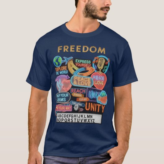 Vrijheid Verlicht T-shirt (Voorkant)