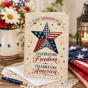 Vrijheid vieren, Amerika vieren Patriotisch Kaart