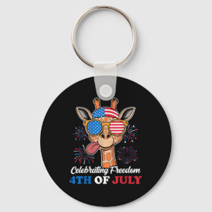Vrijheid vieren op 4 juli Amerikaanse vlag patriot Sleutelhanger