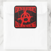 vrijheid vierkante sticker (Tas)