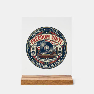 Vrijheid Vinyl Patriottisch Patriottisch Vinyl Rec Acryl Bord