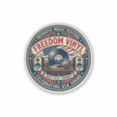Vrijheid Vinyl Patriottisch Patriottische Vinylpla Sticker (Voorkant)