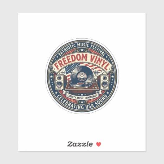 Vrijheid Vinyl Patriottisch Patriottische Vinylpla Sticker (Vel)