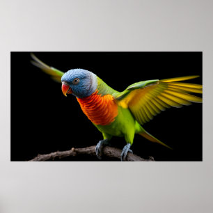 🌈 Vrijheid Vlucht Lorikeet - Dynamische Regenboog Poster