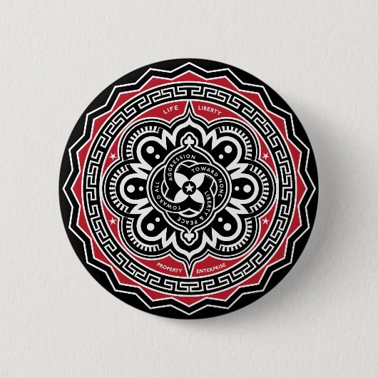 Vrijheid voor alle Buttonnen Ronde Button 5,7 Cm (Voorkant)