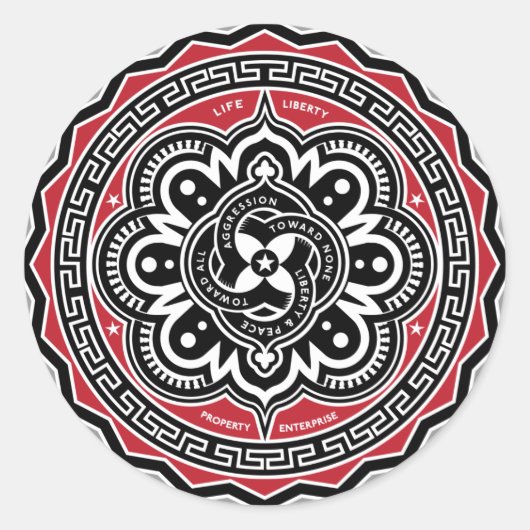 Vrijheid voor alle Insignia Stickers (Voorkant)