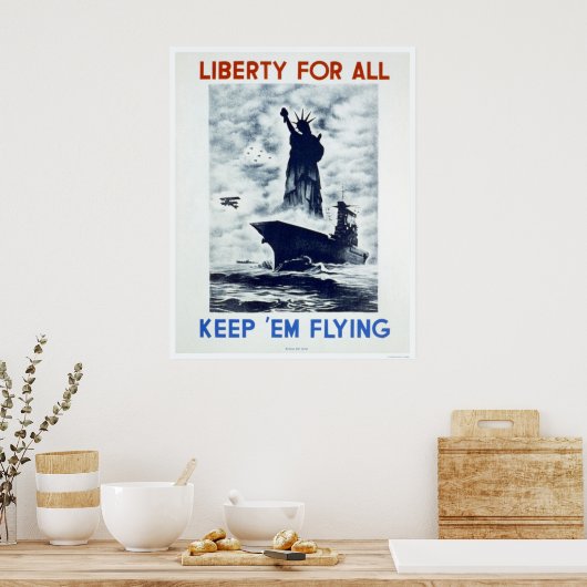 Vrijheid voor allen WWII 1942 WPA Poster (Keuken)