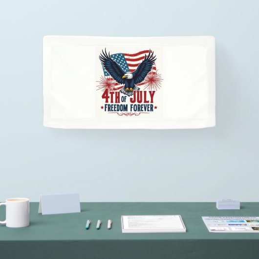 Vrijheid voor altijd 4 juli Banner (Beurs)