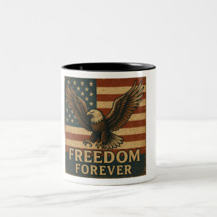 Vrijheid voor altijd - Patriotic Eagle Coffee Mok