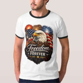 Vrijheid Voor Altijd – Realistische Amerikaanse Ze T-shirt