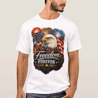 Vrijheid Voor Altijd – Realistische Amerikaanse Ze T-shirt