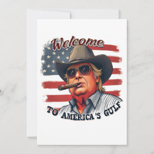 Vrijheid voor Amerikaanse Golf Amerikaan Trump Feestdagenkaart