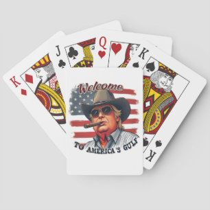 Vrijheid voor Amerika's Golf Amerikaans Trump Pokerkaarten