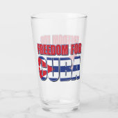 Vrijheid voor Cuba Glas (Achterkant)