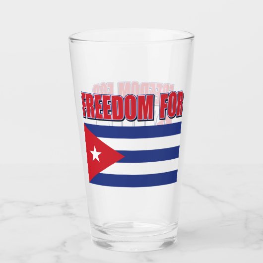 Vrijheid voor Cuba Glas (Voorkant)