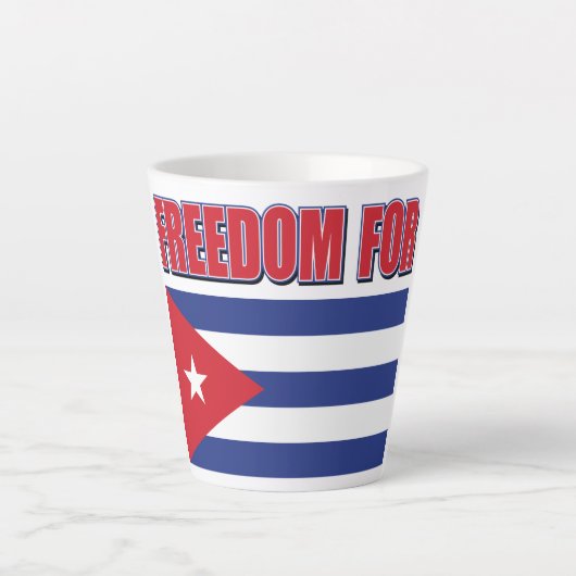 Vrijheid voor Cuba Latte Mok (Voorkant)