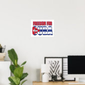 Vrijheid voor Cuba Poster (Thuiskantoor)
