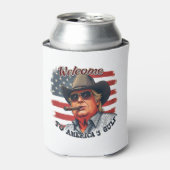Vrijheid voor de Amerikaanse Golf Trump Blikjeskoeler (Blikje Voorkant)