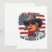 Vrijheid voor de Amerikaanse Golf Trump Feestdagenkaart (Voorkant / Achterkant)