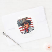 Vrijheid voor de Amerikaanse Golf Trump Ronde Sticker (Envelop)