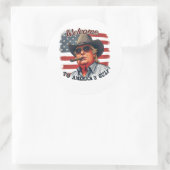 Vrijheid voor de Amerikaanse Golf Trump Ronde Sticker (Tas)