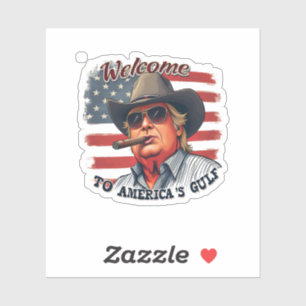 Vrijheid voor de Amerikaanse Golf Trump Sticker