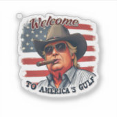 Vrijheid voor de Amerikaanse Golf Trump Sticker (Voorkant)