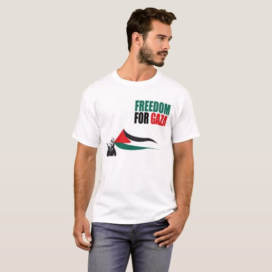 Vrijheid voor Gaza T-Shirt (Voorkant volledig)