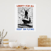 Vrijheid voor iedereen — blijf vliegen poster (Keuken)