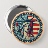 Vrijheid voor iedereen! ronde button 4,0 cm (Voorkant /achterkant)