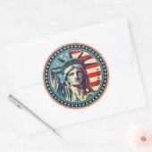 Vrijheid voor iedereen! ronde sticker (Envelop)