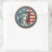 Vrijheid voor iedereen! ronde sticker (Tas)