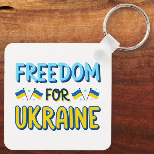 Vrijheid voor Oekraïne Sleutelhanger (Achterkant)