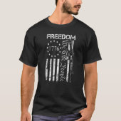 Vrijheid voor ons volk Ar15 VS vlag Pro Pistool T-shirt (Voorkant)