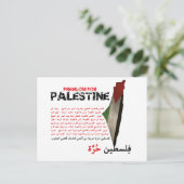 Vrijheid voor Palestina Briefkaart (Staand voorkant)