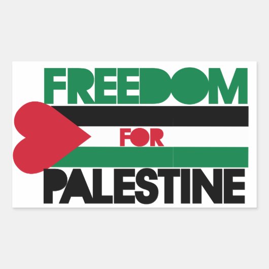 Vrijheid voor Palestina Rechthoekige Sticker (Voorkant)