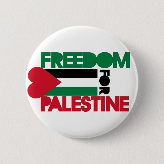 Vrijheid voor Palestina Ronde Button 5,7 Cm (Voorkant)
