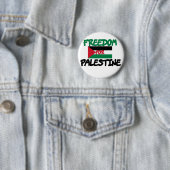 Vrijheid voor Palestina Ronde Button 5,7 Cm (In situ)