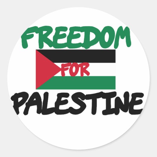 Vrijheid voor Palestina Ronde Sticker (Voorkant)