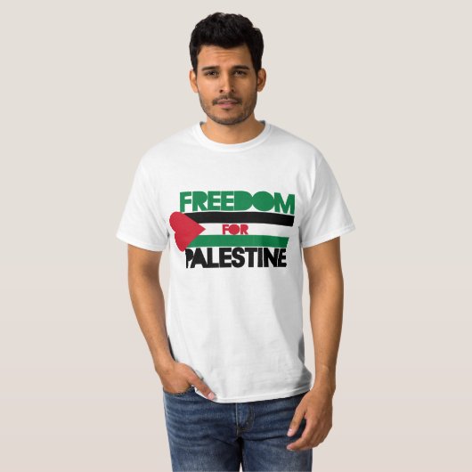 Vrijheid voor Palestina T-shirt (Voorkant volledig)